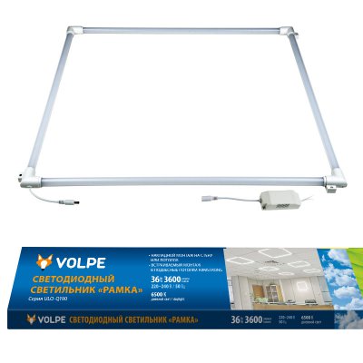 Светильник внутреннего освещения Volpe ULO-Q190 6060-36W/6500K WHITE Светильник внутреннего освещения Volpe ULO-Q190 6060-36W/6500K WHITE