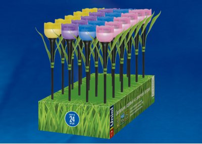 Садовый светильник на солнечной батарее Uniel USL-C-651/PT305 TULIP SET 24