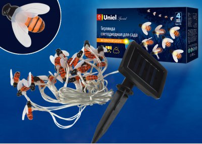 Садовый светильник на солнечной батарее Uniel USL-S-127/PT4000 BEES Садовый светильник на солнечной батарее Uniel USL-S-127/PT4000 BEES