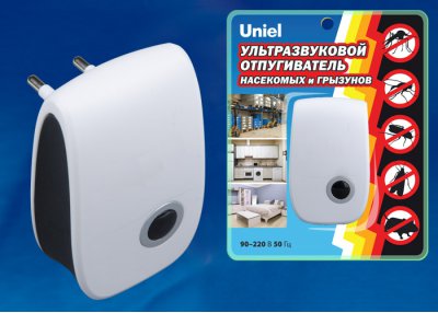 Ультразвуковой отпугиватель грызунов и насекомых Uniel UDR-E11 WHITE