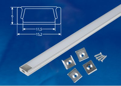 Аксессуар для монтажа светодиодных лент Uniel UFE-K02 SILVER/FROZEN 200 POLYBAG