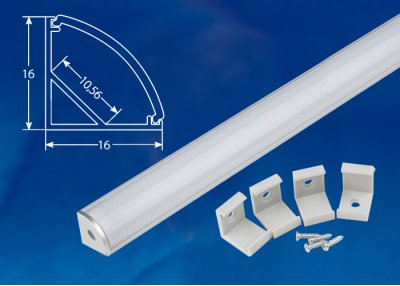 Аксессуар для монтажа светодиодных лент Uniel UFE-K06 SILVER/FROZEN 200 POLYBAG