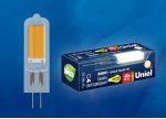 Лампа светодиодная Uniel LED-JC-220/4W/3000K/G4/CL GLZ08TR