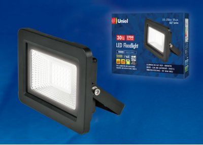 Прожектор светодиодный Uniel ULF-F19-30W/4000K IP65 175-250В BLACK