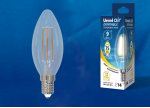 Лампа светодиодная Uniel LED-C35-9W/3000K/E14/CL/DIM GLA01TR