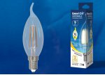 Лампа светодиодная Uniel LED-CW35-9W/3000K/E14/CL/DIM GLA01TR