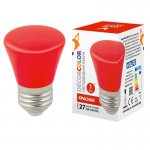 Лампа светодиодная Volpe LED-D45-1W/RED/E27/FR/С BELL