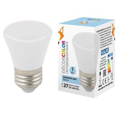 Лампа светодиодная Volpe LED-D45-1W/6000K/E27/FR/С BELL