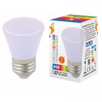 Лампа светодиодная Volpe LED-D45-1W/RGB/E27/FR/С BELL