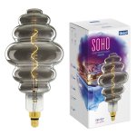 Лампа VINTAGE Uniel LED-SF40-5W/SOHO/E27/CW CHROME/SMOKE GLS77CR