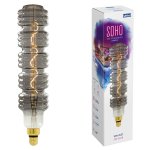 Лампа VINTAGE Uniel LED-SF41-5W/SOHO/E27/CW CHROME/SMOKE GLS77CR