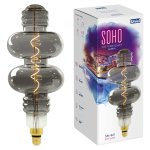 Лампа VINTAGE Uniel LED-SF42-5W/SOHO/E27/CW CHROME/SMOKE GLS77CR