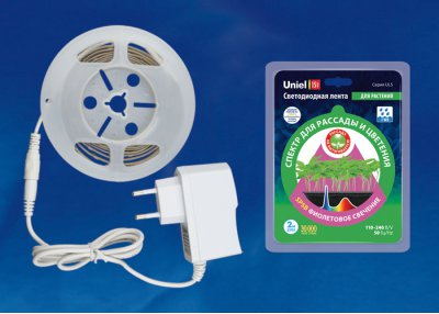 Светильник для растений Uniel ULS-P77-2835-42LED/m-IP20-2M-SPSB RRP18C00 Светильник для растений Uniel ULS-P77-2835-42LED/m-IP20-2M-SPSB RRP18C00