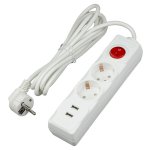 Удлинитель бытовой Uniel S-GCD2-3BU WHITE