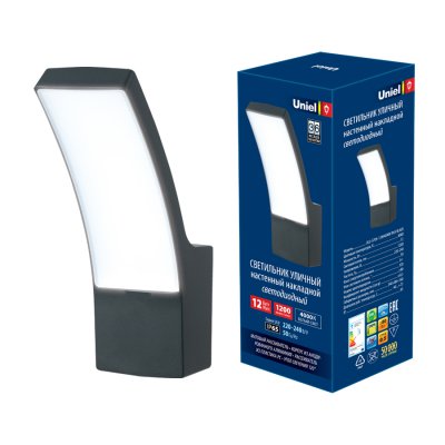 Уличный светильник Uniel ULU-S70A-12W/4000K IP65 BLACK Уличный светильник Uniel ULU-S70A-12W/4000K IP65 BLACK