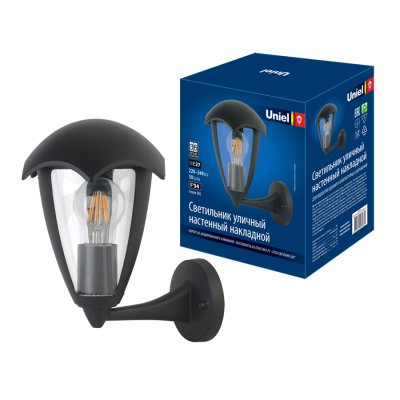 Уличный светильник Uniel UUL-S80A 60W/E27 IP54 BLACK Уличный светильник Uniel UUL-S80A 60W/E27 IP54 BLACK
