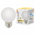 Лампа светодиодная Volpe LED-G60-3W/3000K/E27/FR/С