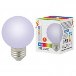 Лампа светодиодная Volpe LED-G60-3W/RGB/E27/FR/С