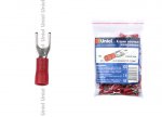 Клеммы вилочные изолированные Uniel UTC-U-4 A1 RED 100 POLYBAG