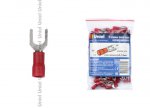 Клеммы вилочные изолированные Uniel UTC-U-5 A1 RED 100 POLYBAG
