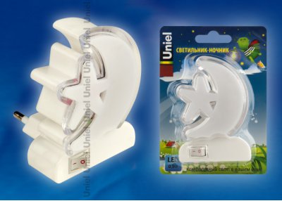 Светильник-ночник Uniel DTL-301-Месяц со звездочкой/RGB/4LED/0,5W