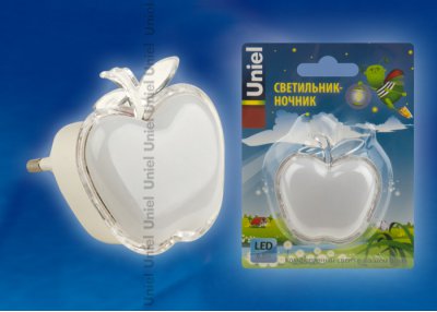 Светодиодный светильник-ночник Uniel DTL-308-Яблоко/RGB/3LED/0,5W