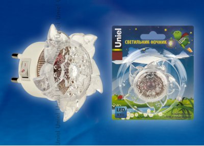 Светодиодный светильник-ночник Uniel DTL-308-Цветок/RGB/4LED/0,5W