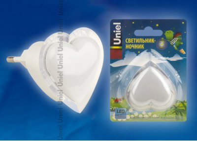 Светодиодный светильник-ночник Uniel DTL-308-Сердечко/RGB/3LED/0,5W
