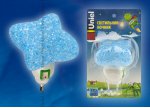 Светодиодный светильник-ночник Uniel DTL-309-Звездочка/BLUE/1LED/0,1W