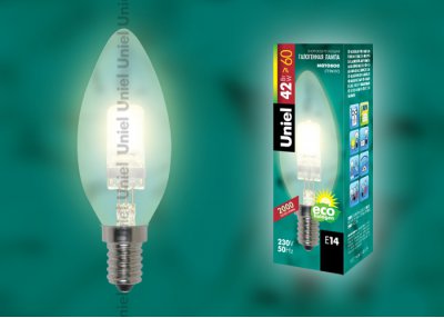 Лампа галогенная Uniel HCL-42/FR/E14 candle