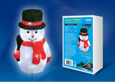 Фигура светодиодная Uniel ULD-M1827-030/STA WHITE IP20 SNOWMAN-3