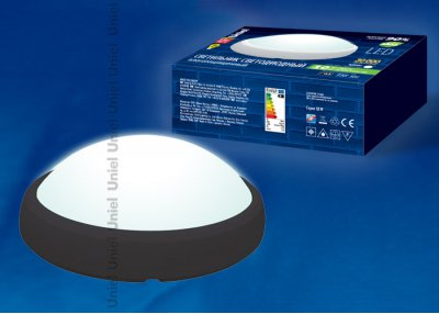 Светильник пылевлагозащищенный Uniel ULW-O04-12W/NW IP65 BLACK