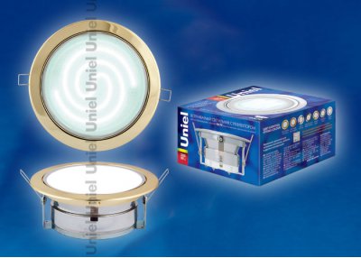 Светильник встраиваемый ультратонкий Uniel GX70/H-6R GOLD Светильник встраиваемый ультратонкий Uniel GX70/H-6R GOLD