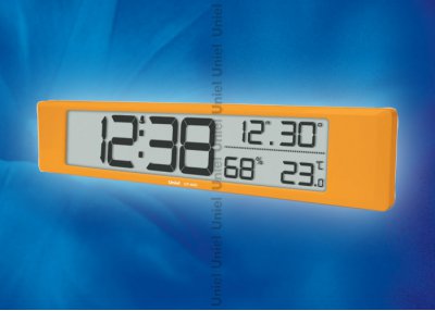 Часы с метеостанцией Uniel UT-44O цвет корпуса - оранжевый Часы с метеостанцией Uniel UT-44O цвет корпуса - оранжевый