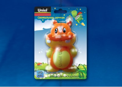 Светильник-ночник Uniel DTL-301-Бегемотик/Yellow/3LED/0,5W Светильник-ночник Uniel DTL-301-Бегемотик/Yellow/3LED/0,5W