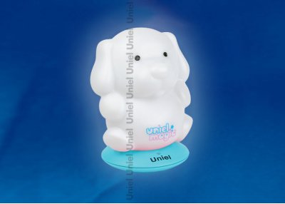 Светильник-ночник с аккумулятором Uniel DTL-305-Собачка/3color/Base blue/Rech пластик Светильник-ночник с аккумулятором Uniel DTL-305-Собачка/3color/Base blue/Rech пластик