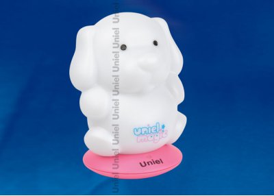 Светильник-ночник с аккумулятором Uniel DTL-305-Собачка/3color/Base pink/Rech пластик Светильник-ночник с аккумулятором Uniel DTL-305-Собачка/3color/Base pink/Rech пластик