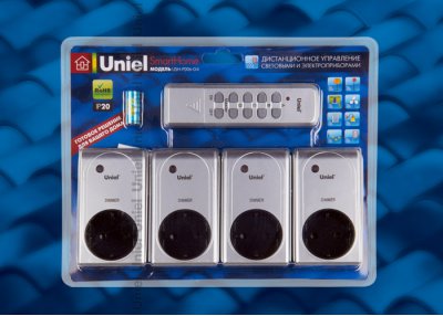 Пульт управления электроприборами Uniel USH-P006-G4-300W-25M SILVER