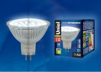 Лампа светодиодная Uniel LED-MR16-SMD-1,5W/DW/GU5.3 105 Lm