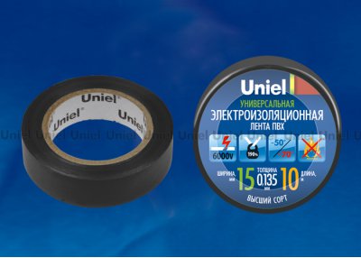 Изоляционная лента Uniel UIT-135P 10/15/01 BLK
