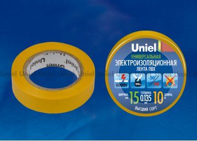 Изоляционная лента Uniel UIT-135P 10/15/01 YEL