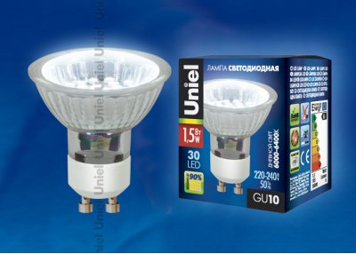 Светодиодная лампа Uniel LED-JCDR-SMD-1,5W/DW/GU10 105 Lm