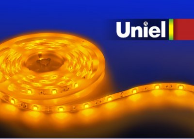 Гибкая светодиодная лента Uniel ULS-5050-30LED/m-10mm-IP20-DC12V-7,2W/m-5M-YELLOW