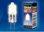 Лампа галогенная Uniel JC-12/20/G4 CL
