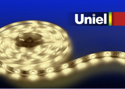 Гибкая светодиодная лента Uniel ULS-3528-60LED/m-8mm-IP33-DC12V-4,8W/m-3M-WW
