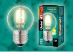 Лампа галогенная Uniel HCL-42/CL/E27 globe