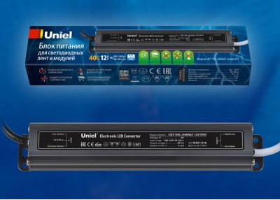 Блок питания Uniel UET-VAL-040A67 12V IP67