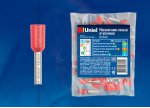 Наконечник-гильза втулочная (Е-гильза) Uniel UCT-010/120 RED 100 POLYBAG