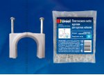Пластиковая скоба Uniel UCC-R30 White 100 POLYBAG