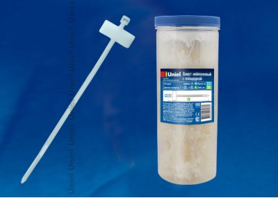 Хомут нейлоновый Uniel UCS-P25/110 White 1000 TUBE